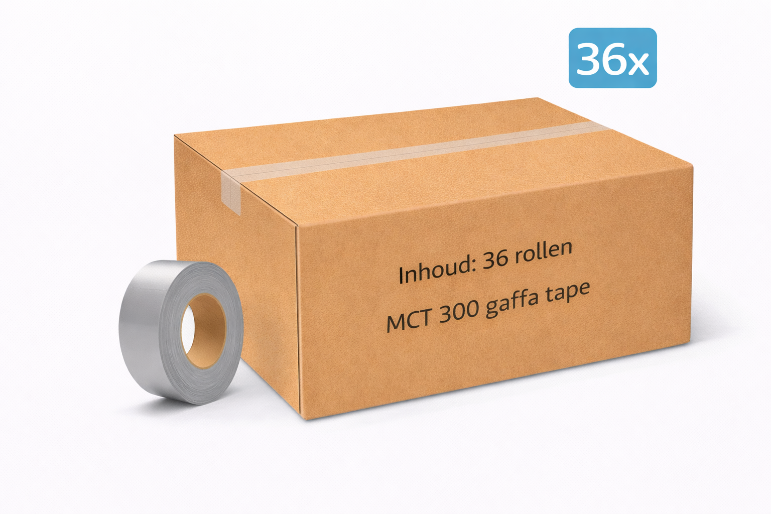 Megatape MCT 300 gaffer tape grijs 25mm — professioneel voor theater en live events