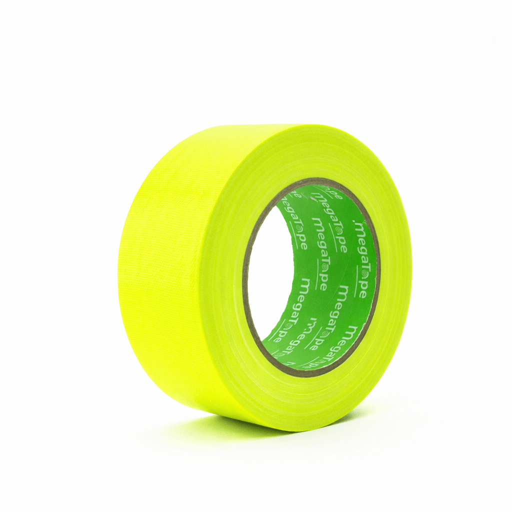 12x MegaTape UT70 · fluorescent gaffer tape · 25 m on a roll · 50 mm · yellow - MegaTape UT70 - 3BUTE
