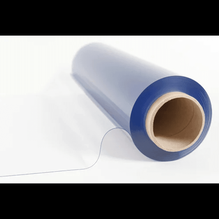 PVC folie transparant 130 cm – rol folie op kartonnen koker, deels afgerold