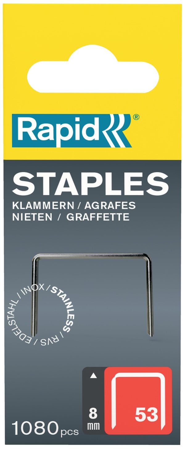 Rapid-klammer 53/8 mm rostfritt stål