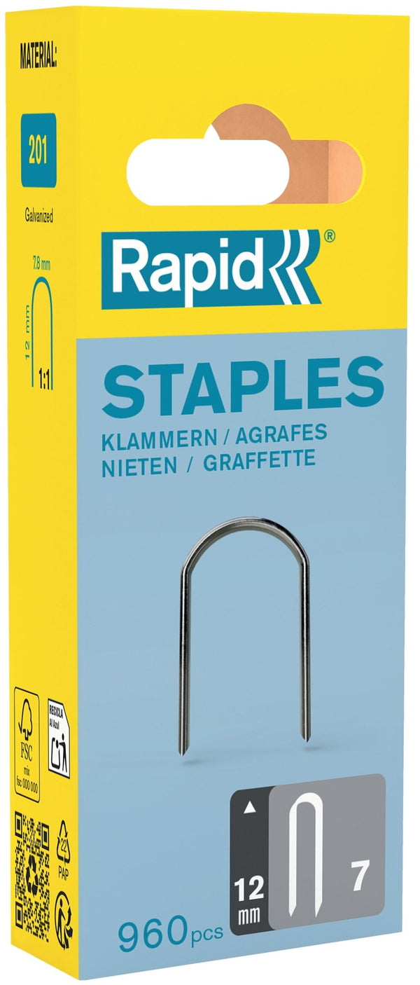 Rapid-kabelnitar 7/12 mm, galvaniserade