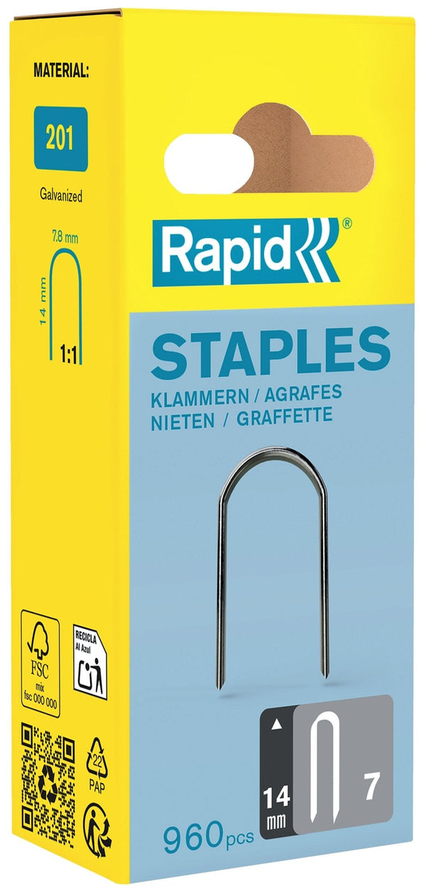 Rapid-kabelnitar 7/14 mm, galvaniserade
