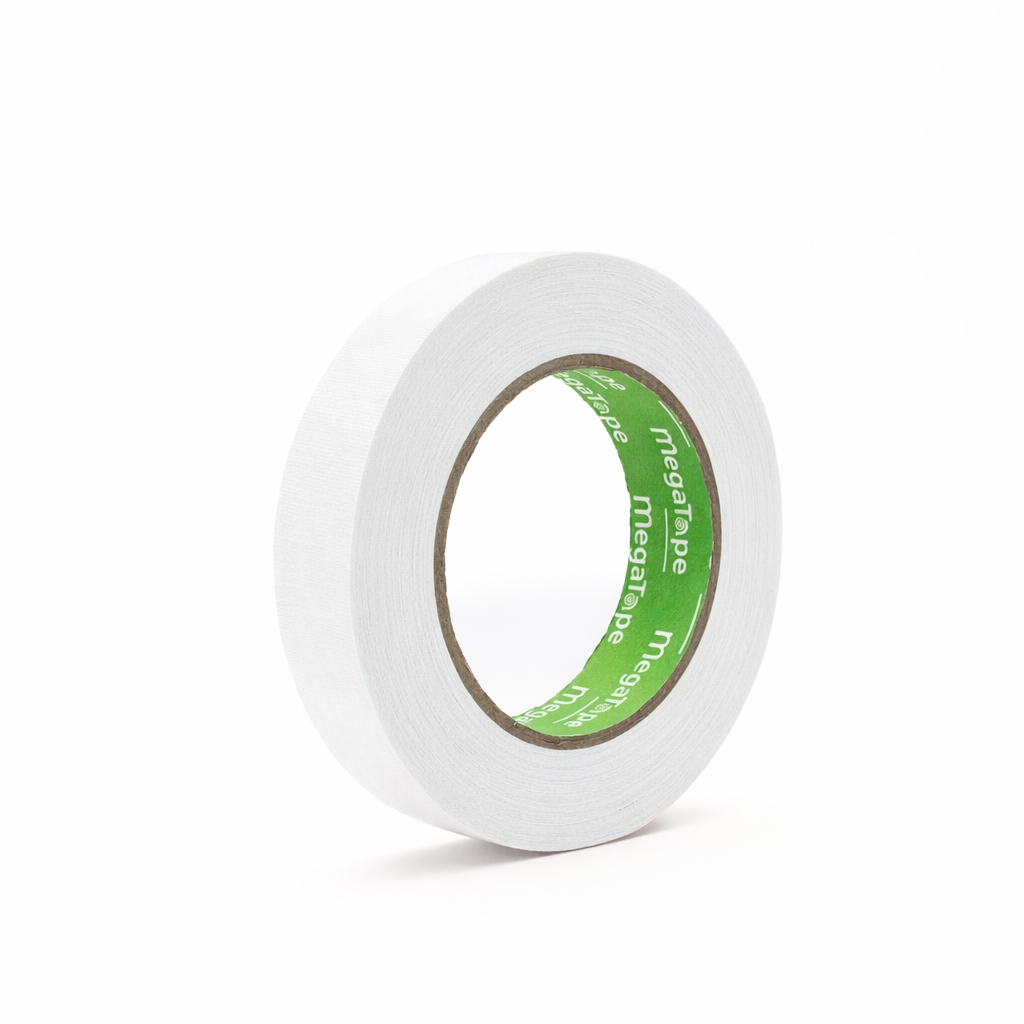 Megatape UT120 beschrijfbare matte gaffer tape wit 25mm voor podia