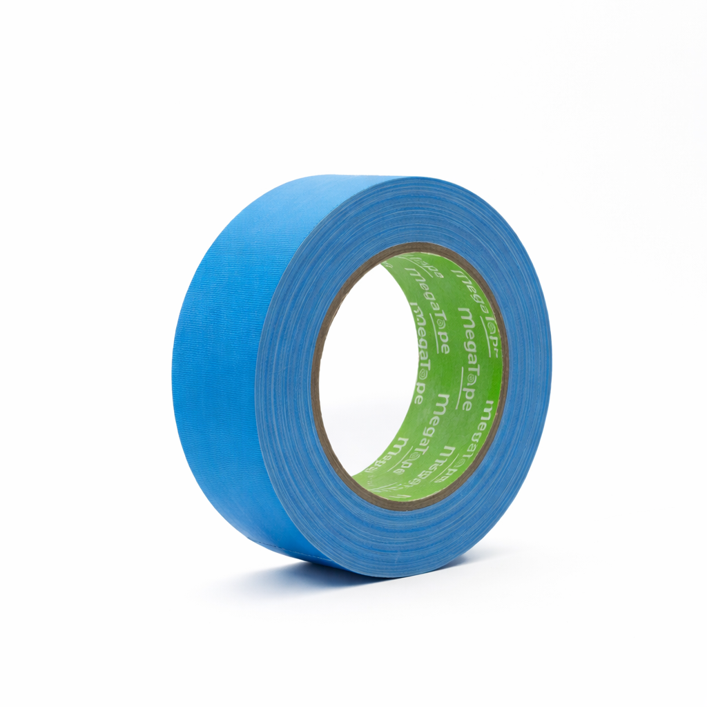 Megatape UT120 beschrijfbare fluor tape blauw 25mm voor flightcase labeling