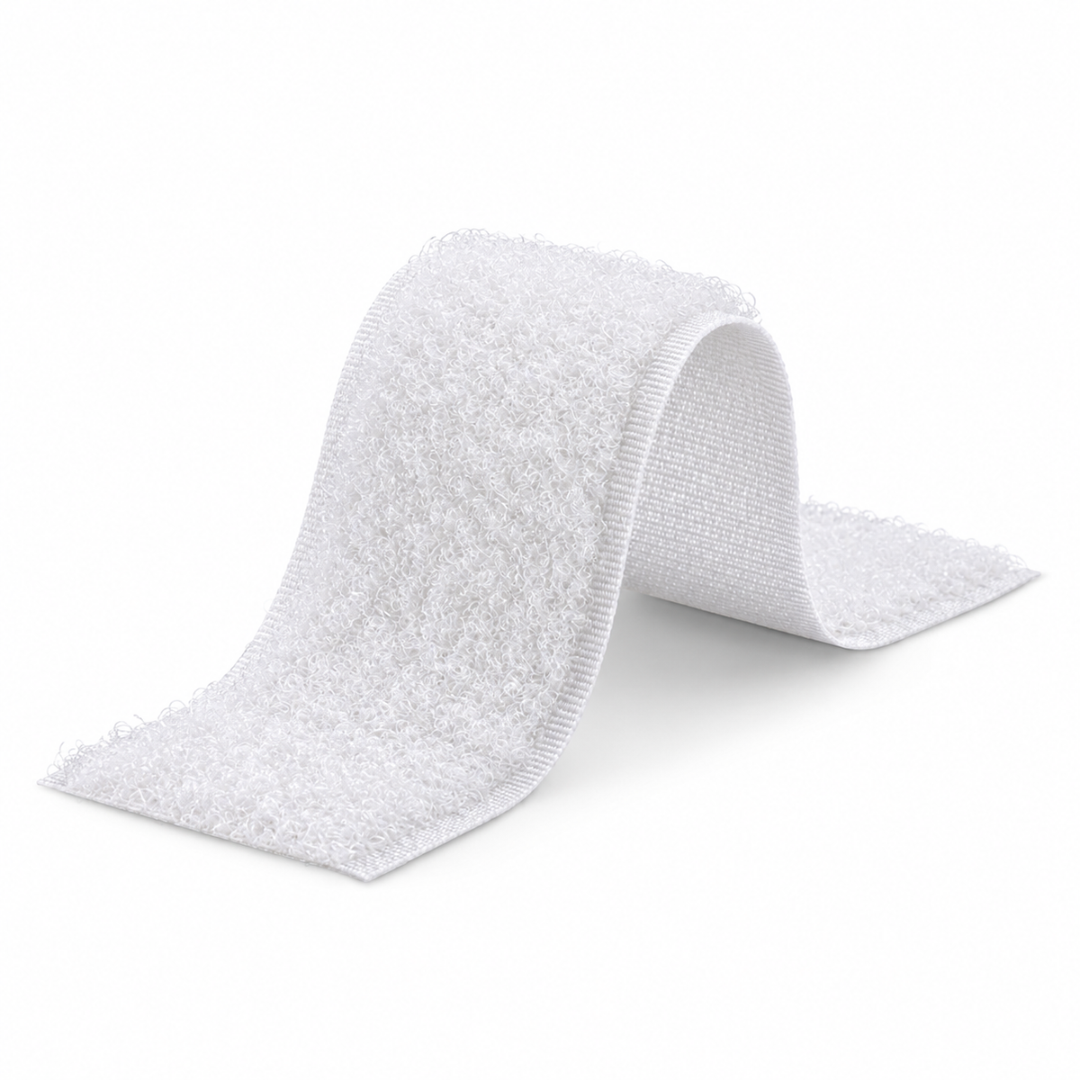 Kardborreband · luddband, vitt · självhäftande K64 · PA/PES · 30 mm · rulle 25 m