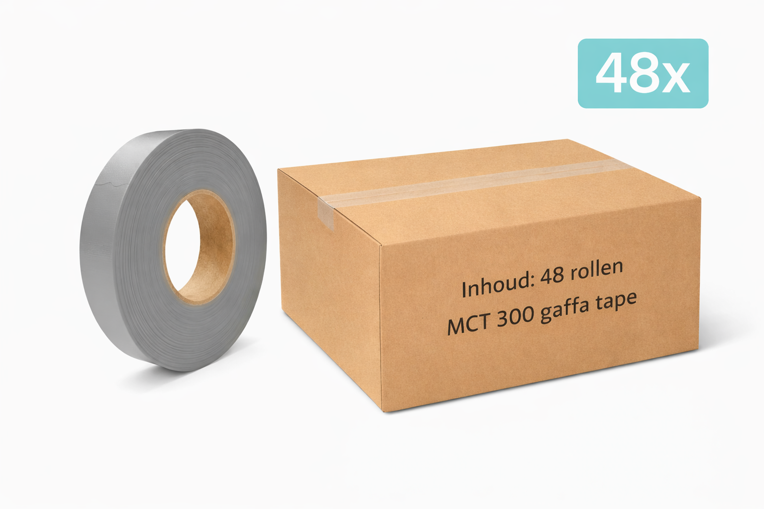 Megatape MCT 300 gaffer tape grijs 19mm — professioneel voor theater en live events