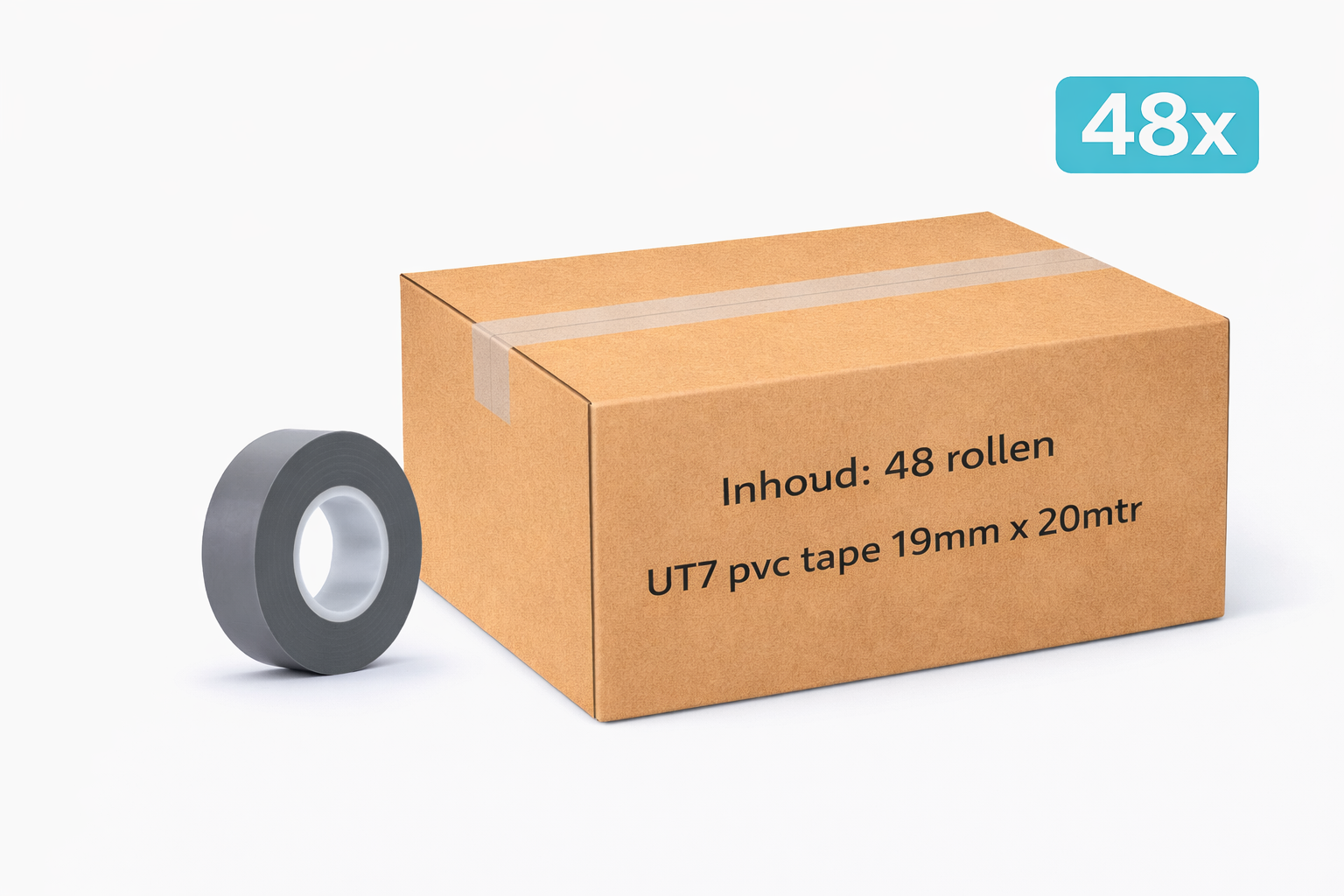 Megatape UT7 PVC tape grijs 19mm voor markering bij evenementen