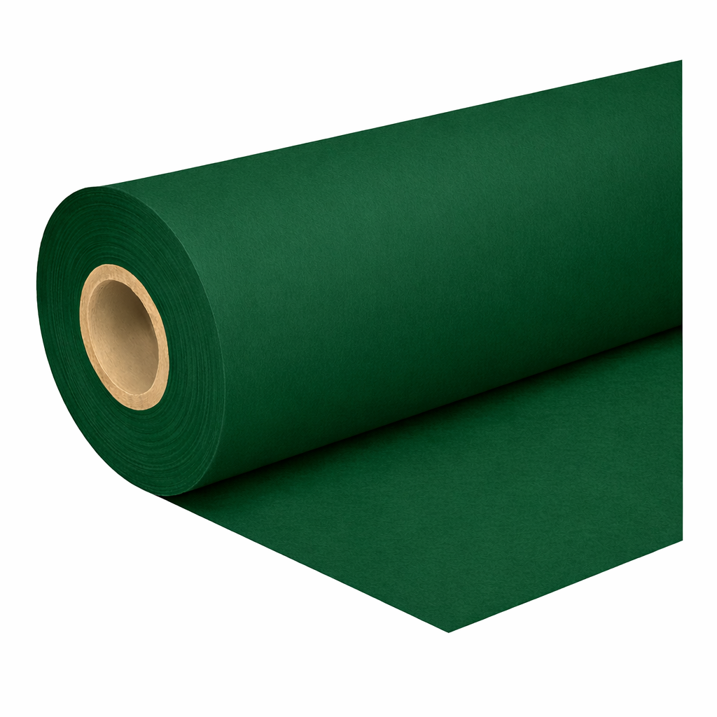 brandwerend Flanel 260 cm donkergroen (6800) rol 50m voor events, theater en beurzen