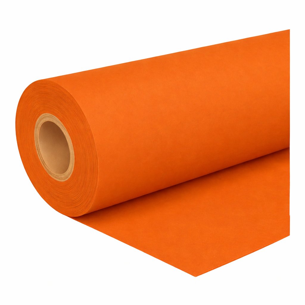 3BUTE flanel oranje 130cm rol 60m voor evenementen en theater