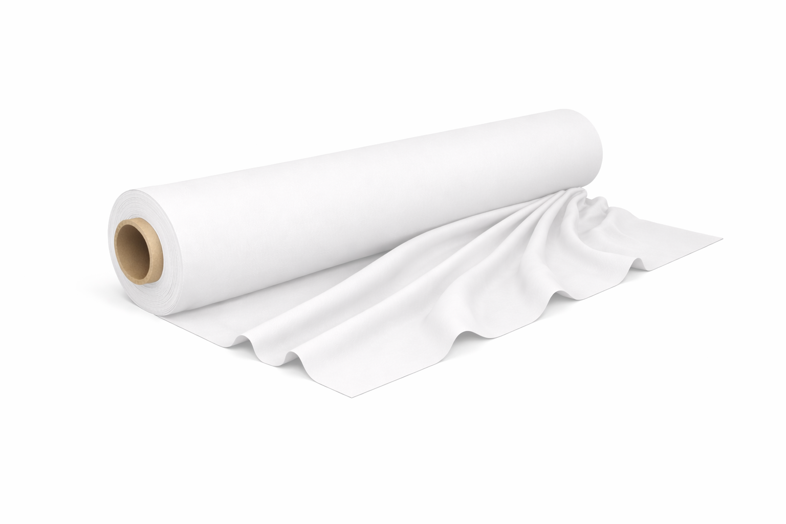 kleurstaal van brandwerend Flanel 260 cm wit (0301) rol 50m voor events, theater en beurzen