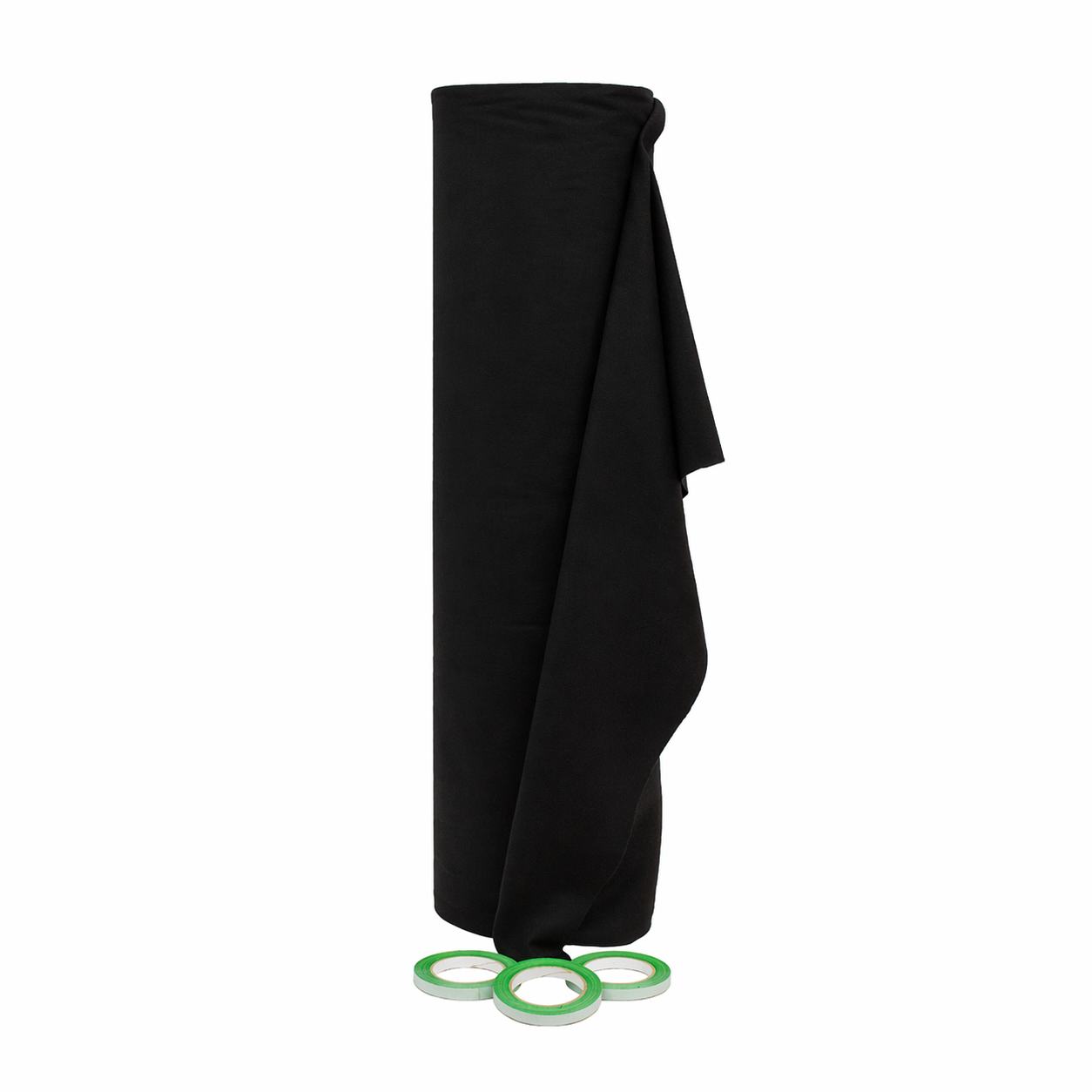 3BUTE flanel zwart 100cm rol 60m voor evenementen en theater