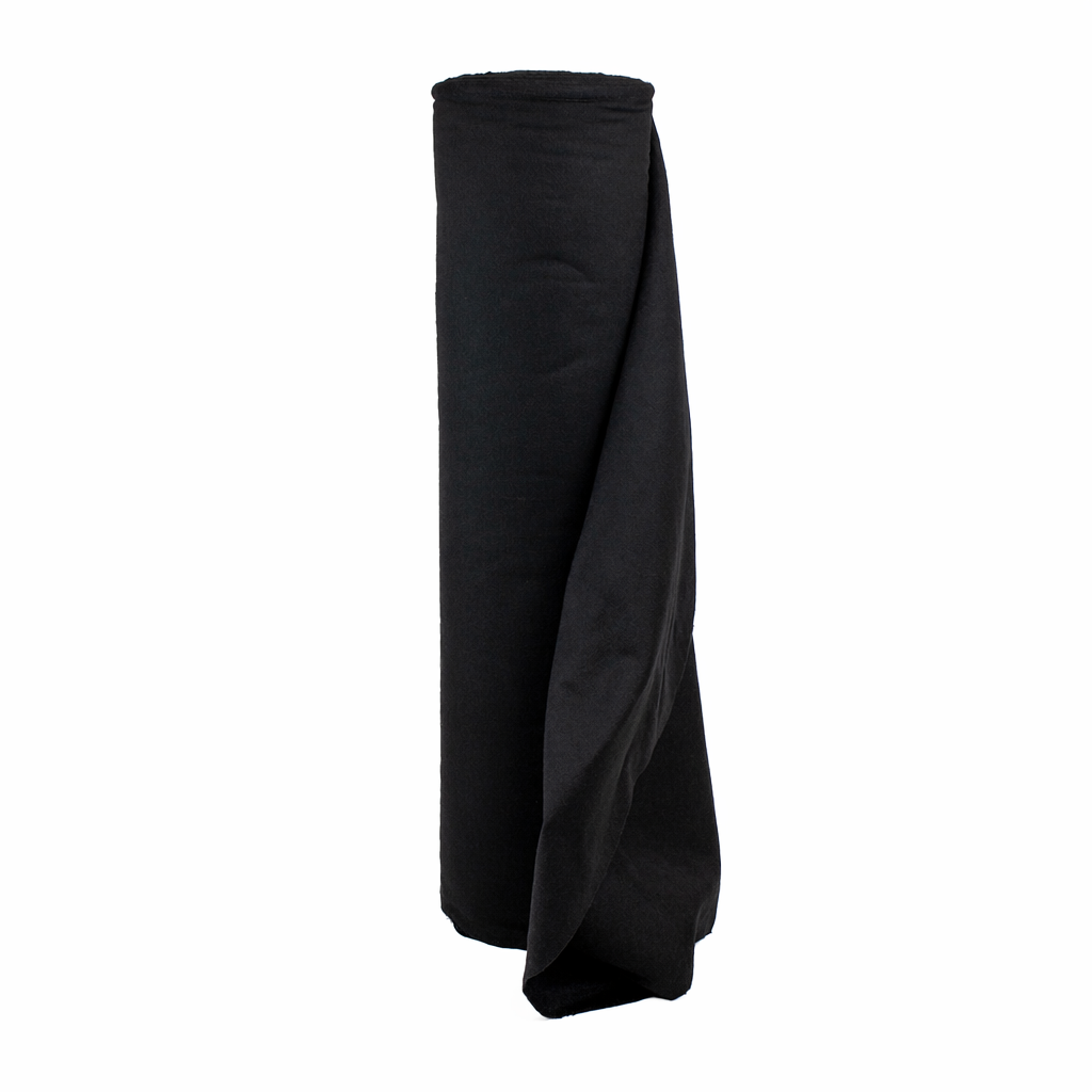 3BUTE flanel zwart 80cm rol 30m voor evenementen en theater